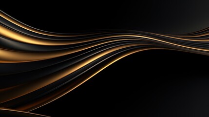 Abstract gold lines on a dark background