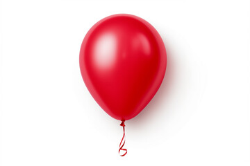 balloon red matte inflatable festival, isolated on white background