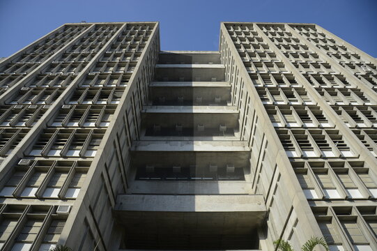 State University of Rio de Janeiro (UERJ), Maracan&atilde; campus, facade of the main building, general view  - Rio de Janeiro, Brazil 01.09.2024
