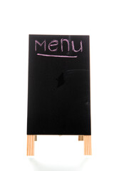 Double blackboard for the menu isolated