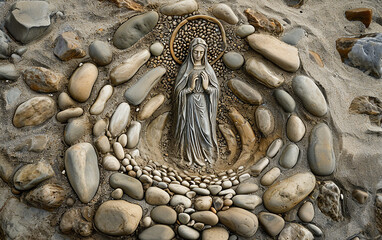 Virgem Maria em forma de pedras 