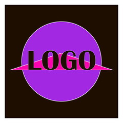 Abstraction. Sign on a black background. Art design. Figure. Symbol and letter. Name of the company. Logo. Graphic element. Design. Illustration.