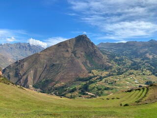 Peru Sacred valley of Incas Urubamba beautiful landscape.