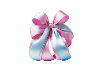 a pink and blue ribbon