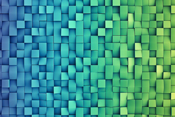 Fototapeta premium Create a pattern of squares with a gradient of blue and green colors