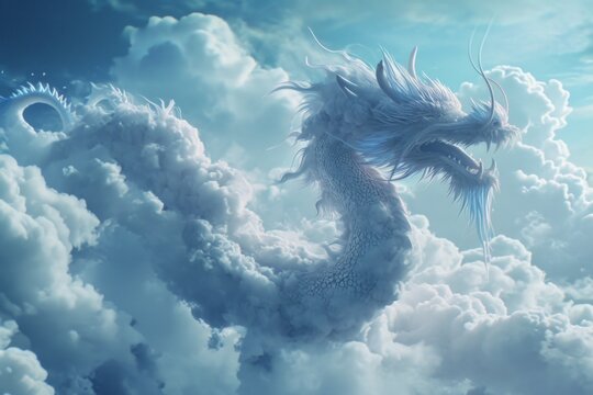 air dragon in the clouds