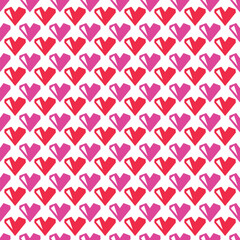 seamless pattern with red hearts