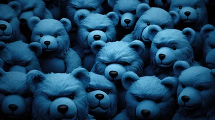 Fotobehang blue teddy bears © Aliverz