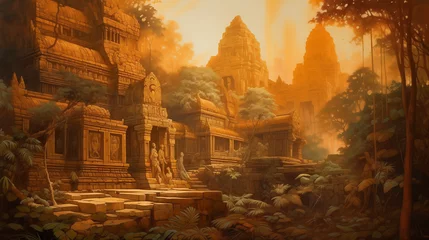 Wallpaper murals Place of worship An ancient temple complex in Angkor Wat, Cambodia