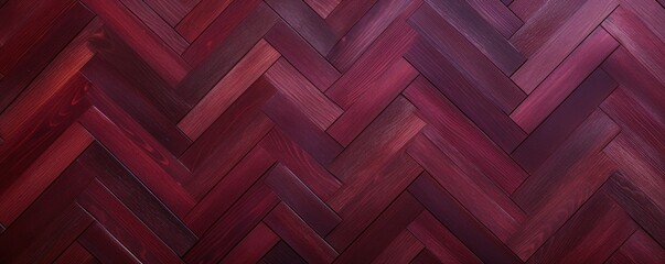 Maroon oak wooden floor background. Herringbone pattern parquet backdrop