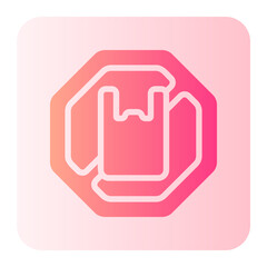 no plastic bags gradient icon
