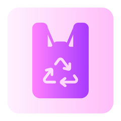 Recycled Plastic Bag gradient icon