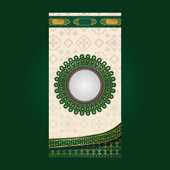 Islamic arabesque greeting card and social media stories concept