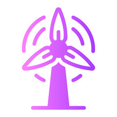 wind energy gradient icon