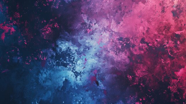 Fototapeta Abstract blue and pink grunge background. Fantasy fractal texture