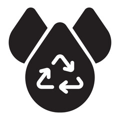 reuse water glyph icon
