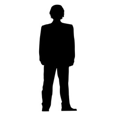 silhouette of businessman