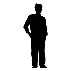 silhouette of businessman