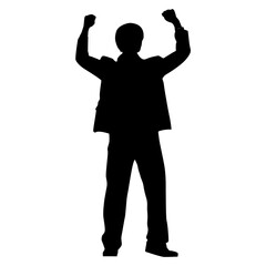 silhouette of businessman