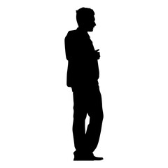 silhouette of businessman