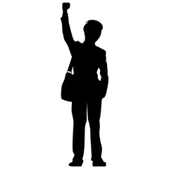 silhouette of businessman