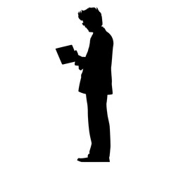 silhouette of businessman