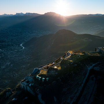 Coucher de soleil depuis le fort du Saint-Eynard	