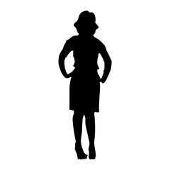 silhouette of businessman