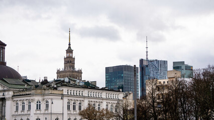 Fototapeta na wymiar Warsaw Downtown Skyline - Stock photo