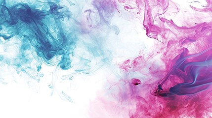 Purple and blue smoke on a white background. Background from the smoke of vape