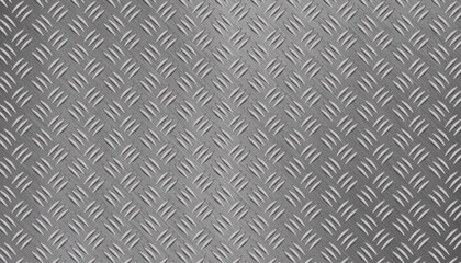 3d realistic vector iluustration. Metal floor. Still thread pattern. - obrazy, fototapety, plakaty