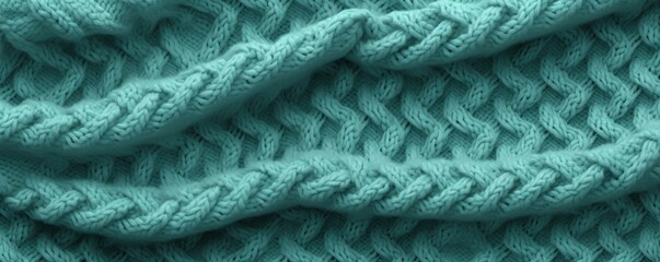Fototapeta na wymiar Cozy and comforting seamless pattern featuring a warm and inviting knit sweater texture in a soft teal color