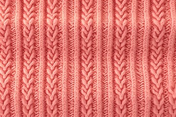 Cozy and comforting seamless pattern featuring a warm and inviting knit sweater texture in a soft coral color 