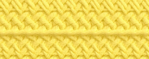 Cozy and comforting seamless pattern featuring a warm and inviting knit sweater texture in a soft yellow color