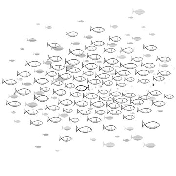 Odd fish going the wrong way