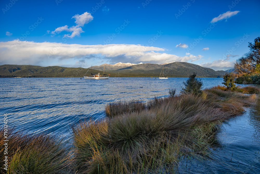 Sticker lake and mountains