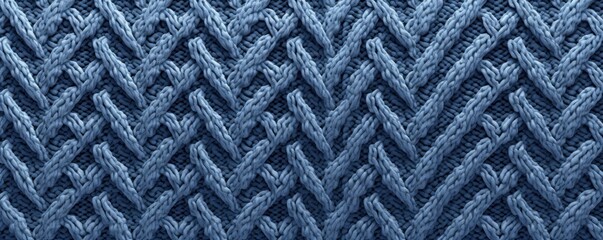 Cozy and comforting seamless pattern featuring a warm and inviting knit sweater texture in a soft indigo color