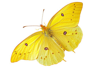 Cloudless Sulphur Butterfly on Transparent Background - obrazy, fototapety, plakaty