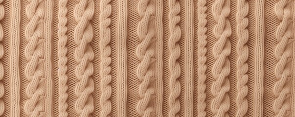 Cozy and comforting seamless pattern featuring a warm and inviting knit sweater texture in a soft hazelnut color