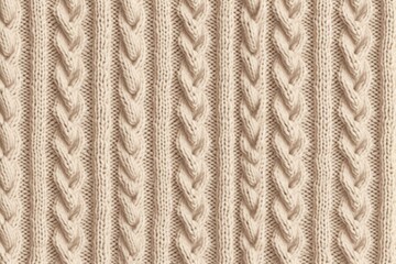 Cozy and comforting seamless pattern featuring a warm and inviting knit sweater texture in a soft beige color