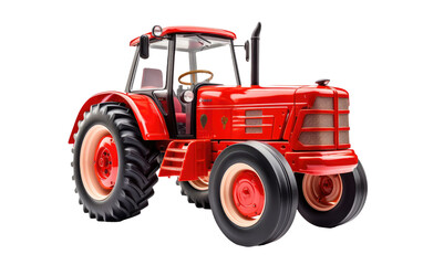 Farming Machinery: Agricultural Tractor isolated on transparent Background