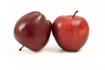 Red apples isolated on white