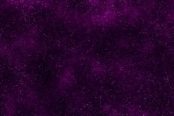 Purple violet galaxy space background. Starry night sky background. Glowing stars in space.	