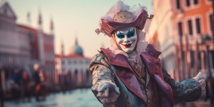 Venece city carnival mask