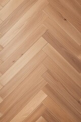 Beige oak wooden floor background. Herringbone pattern parquet backdrop