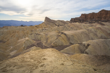sunset at zabriskie point in death valley national park, california, usa