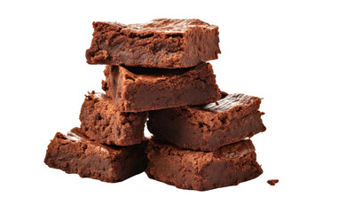 Decadent Brownie Delights isolated on transparent Background