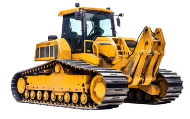 Obraz premium Construction Bulldozer isolated on transparent Background