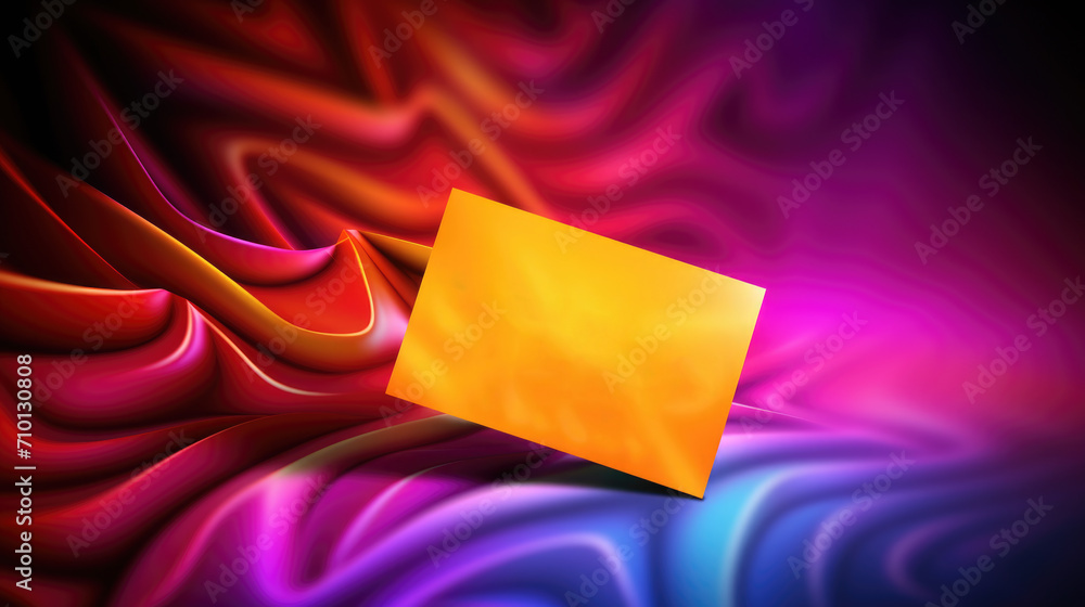 Poster piece of paper sitting on top of colorful background. this versatile image can be used for various p