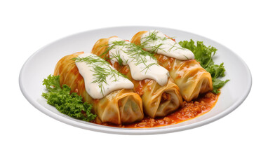 Rolling with Cabbage: A Culinary Adventure isolated on transparent Background
